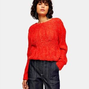 Knitted Petal Sweater by Topshop (S) NWT